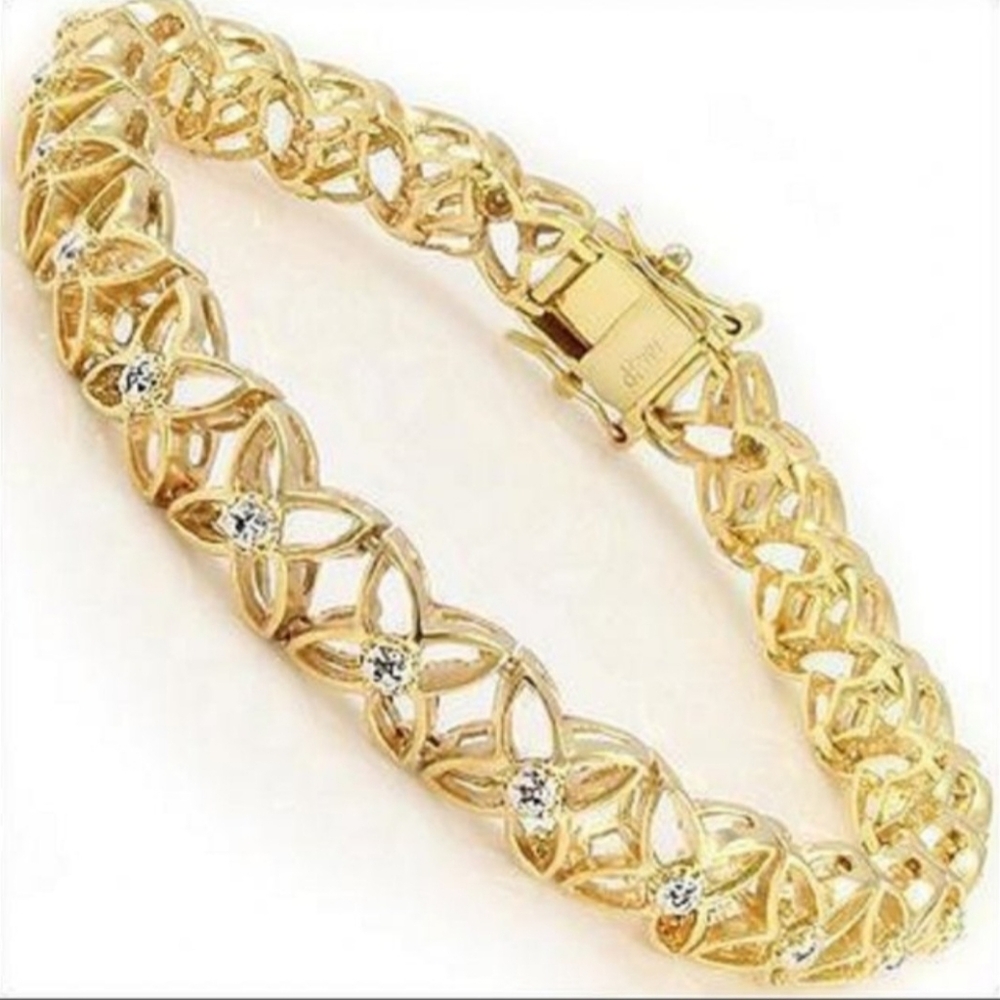 0.15 Cts Diamond Designer 18KGP Bracelet